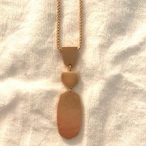 Noah Long Pendant Necklace - Rose Gold
